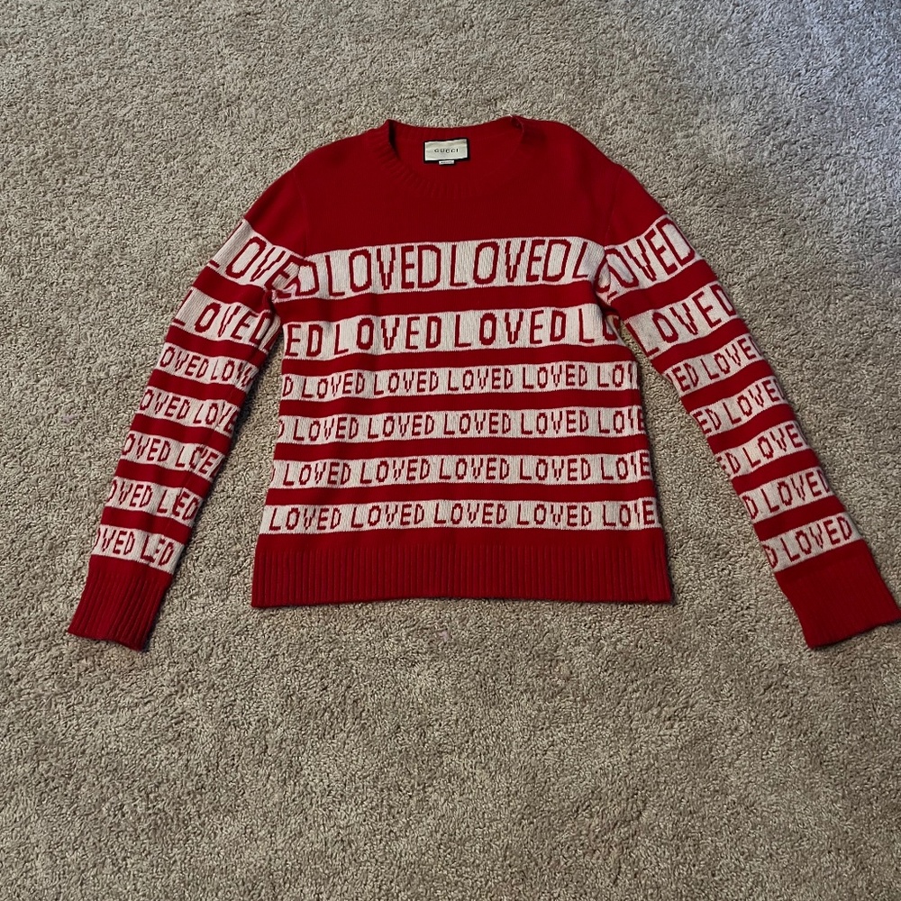 Gucci love sweater size large unisex